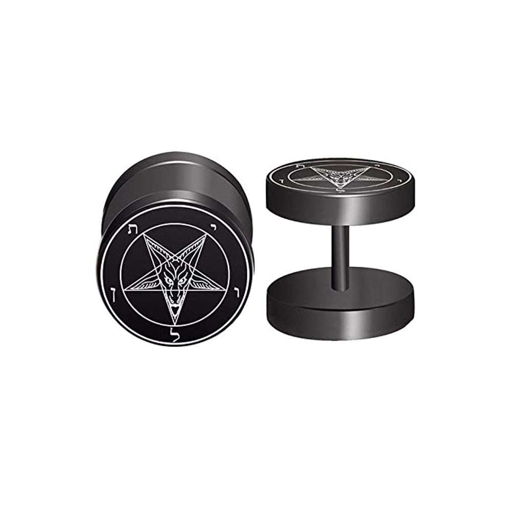 Round Ear Ornaments Titanium Steel Barbell Men&#39;s Viking