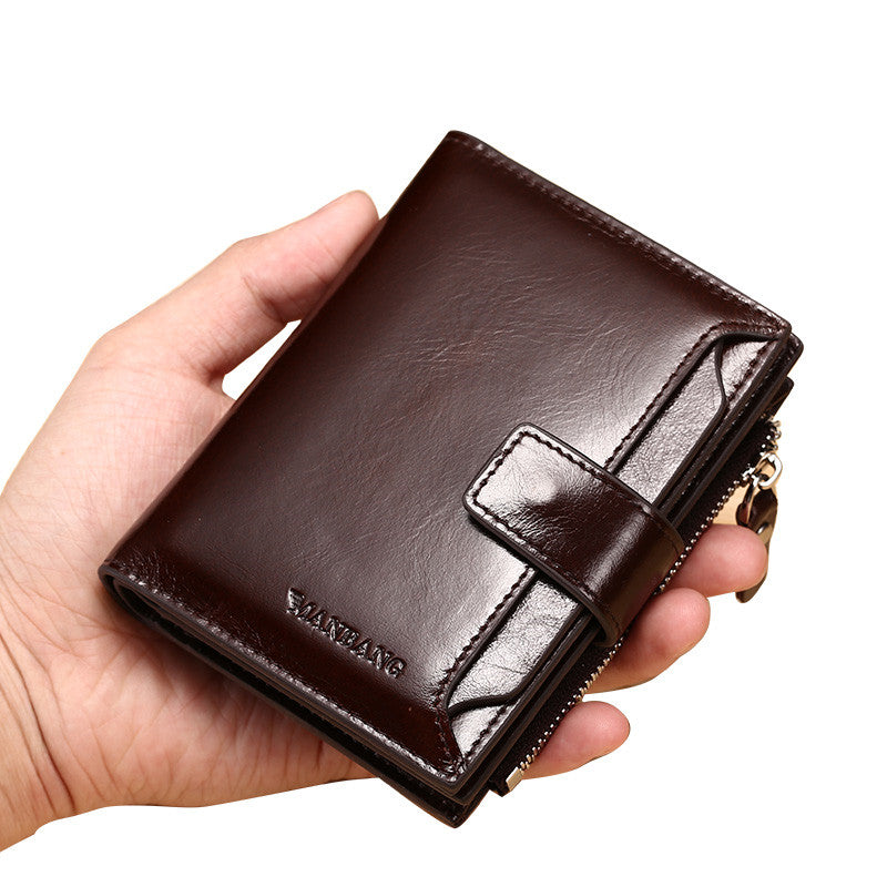 Men&#39;s leather wallet wallet card holder