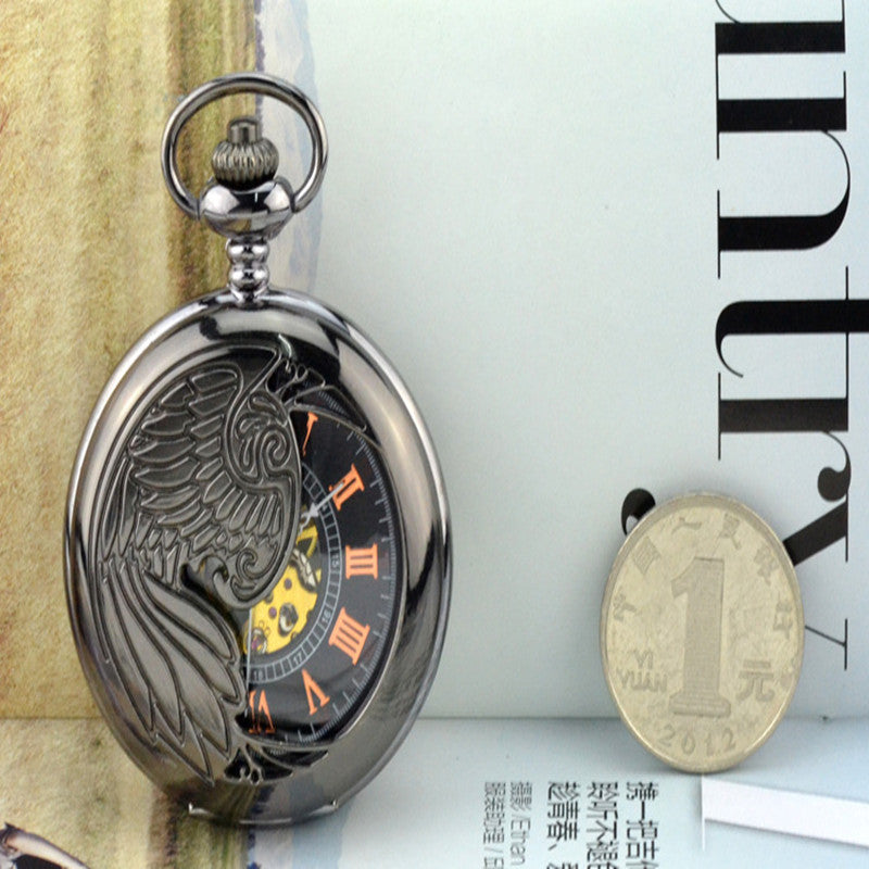 Vintage flip openwork necklace pocket watch