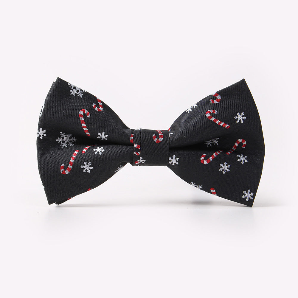 Men&#39;s Holiday Christmas Tree Snowflake Pattern Bow Tie