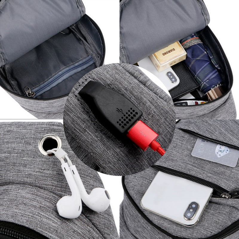 Multifunctional USB sports chest bag