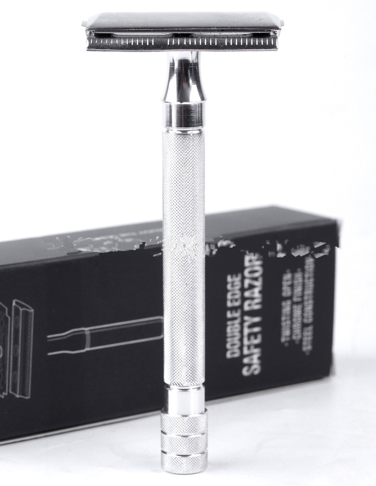 Vintage Manual Safety Metal Shaver with Brush