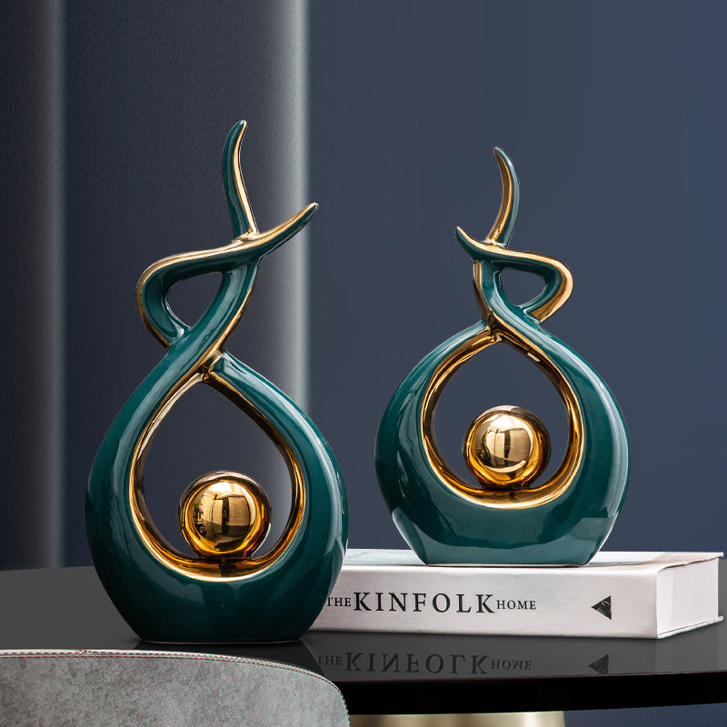 Luxury ornaments living room wine cabinet decoration