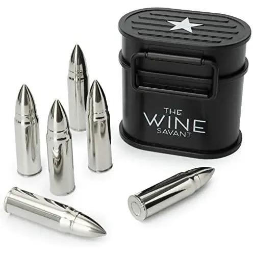 Whiskey Stones - Giftbox set - Stainless Steel - Black Set