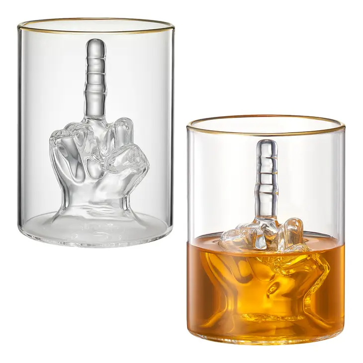 Middle Finger Gifts Whiskey Glass | Single | 3.4 oz