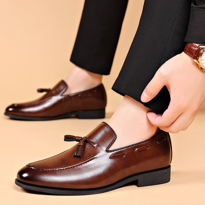 Men&#39;s New Suit Low Heel Leather Shoes