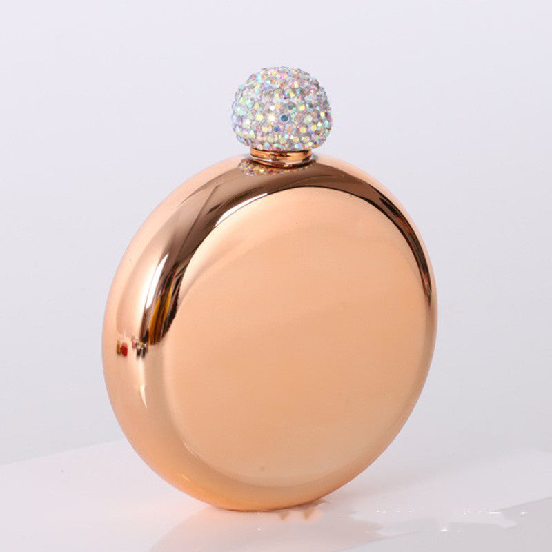 Portable Small Wine Bottle 304 Stainless Steel Full Drill Mini