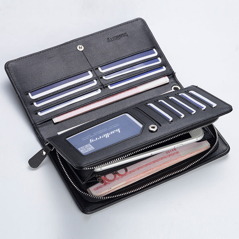 Long leather wallet