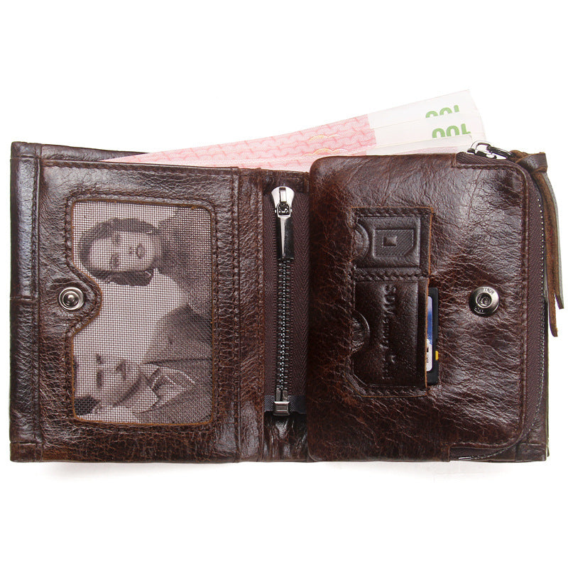 Vintage leather men&#39;s wallet