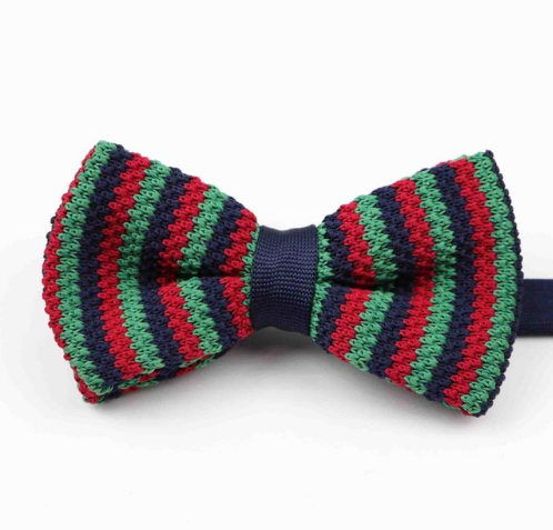 New Style Men Women Knit Bowtie Adjustable Butterfly Double Deck Neckwear Bowties Designer Knitting Dress Knitted Bow Tie