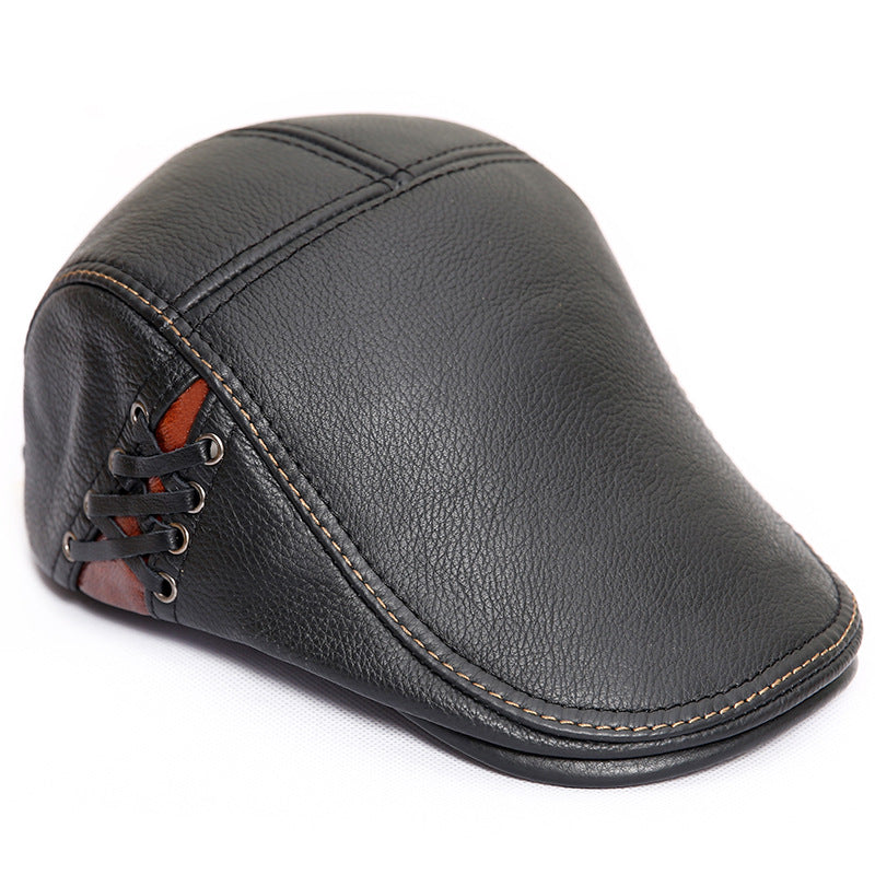 Men&#39;s leather cap