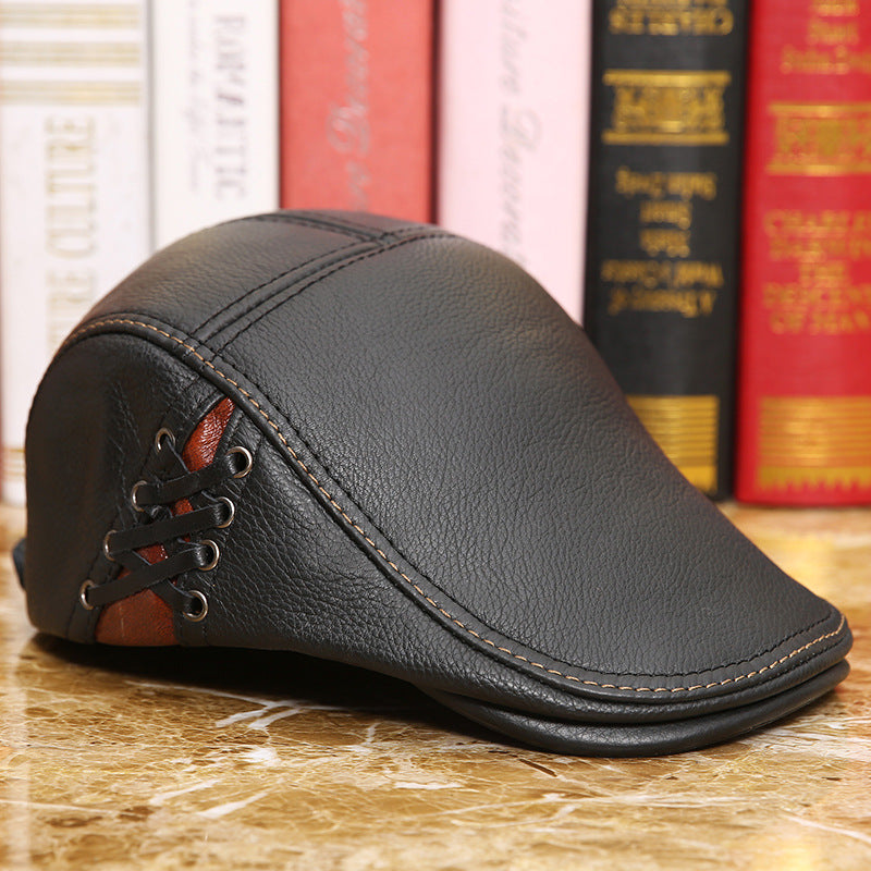 Men&#39;s leather cap