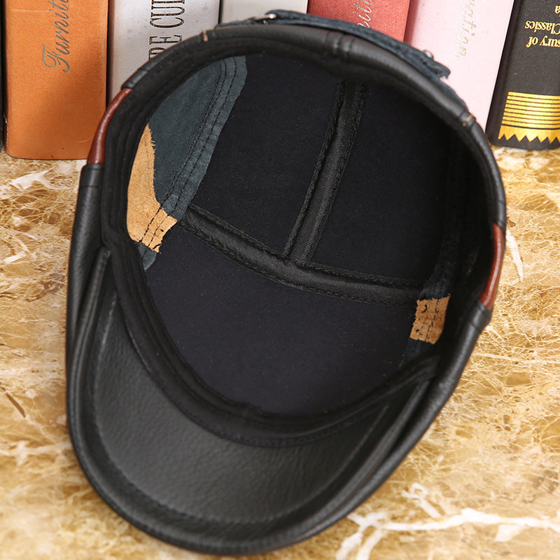 Men&#39;s leather cap