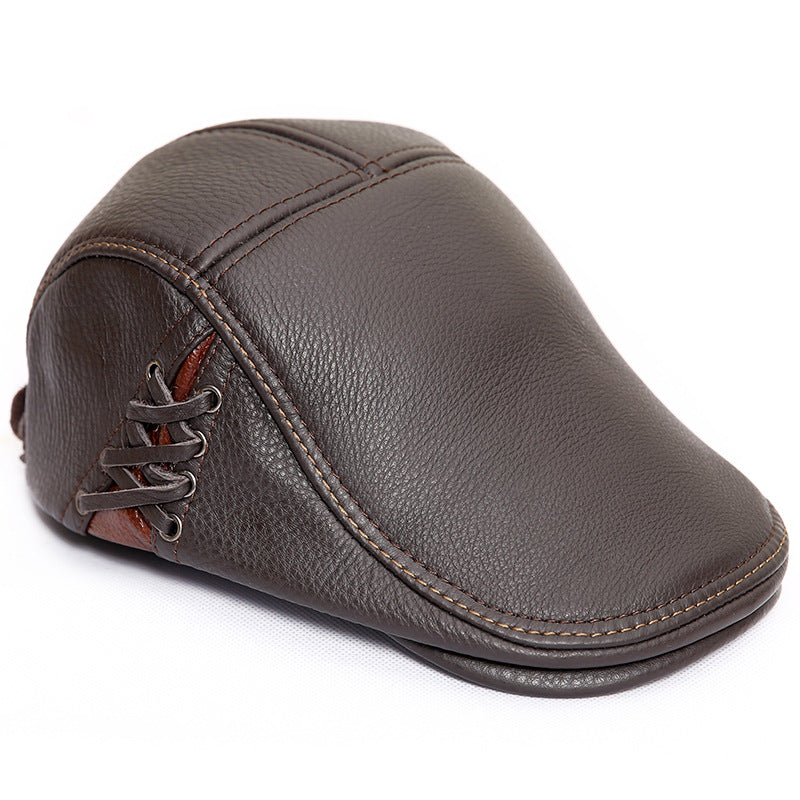 Men&#39;s leather cap