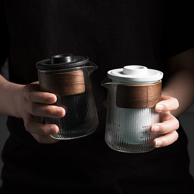 Outdoor Tea Making Glass Ceramic Kung Fu Tea Set