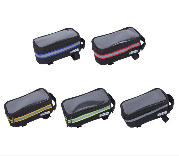 Touch screen mountain bike saddle bag