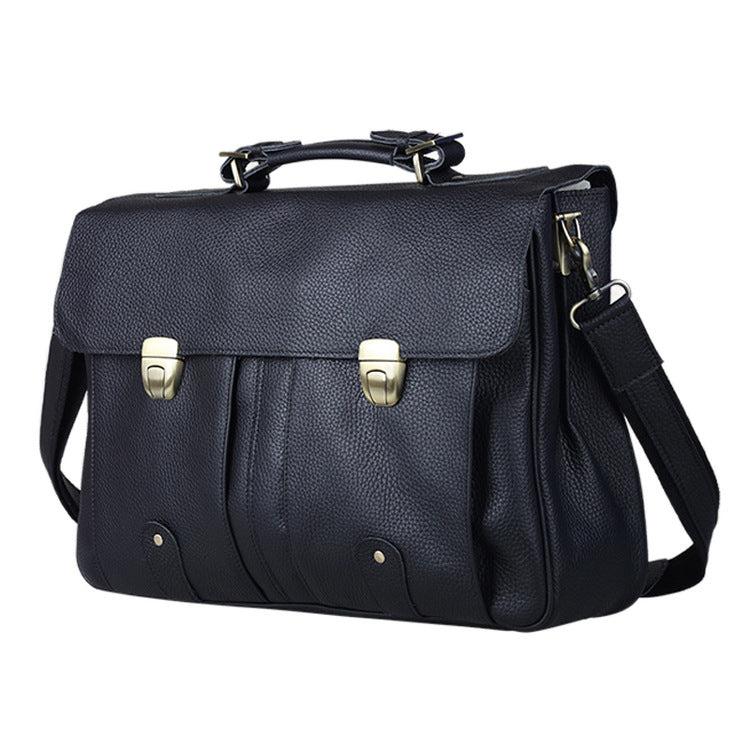 Business Men&#39;s Top Layer Cowhide Briefcase
