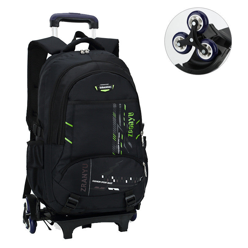 Lightweight Three Wheeled Children&#39;s Trolley School Bag