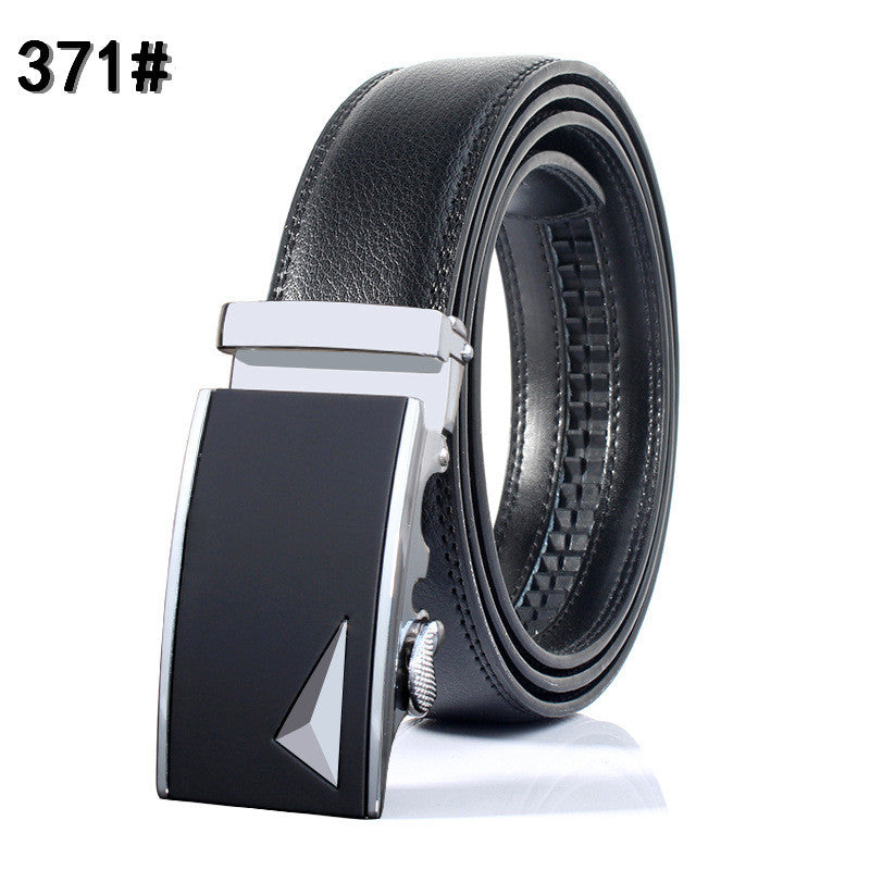 Men&#39;s belt leather automatic buckle Leopard pure leather belt