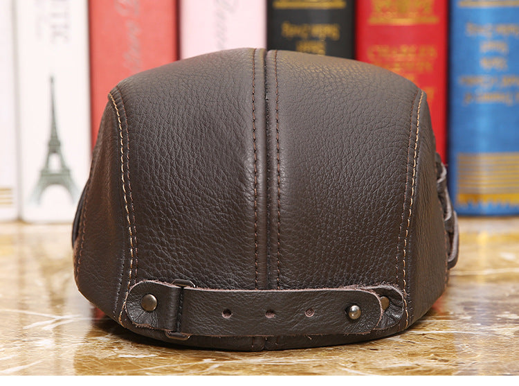 Men&#39;s leather cap