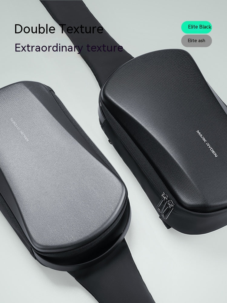 Hard Shell Chest Bag Men&#39;s Waterproof Shoulder Messenger Bag