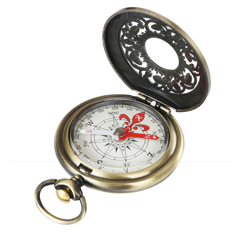 Pocket Watch Flip Compass Portable Outdoor Car Travel