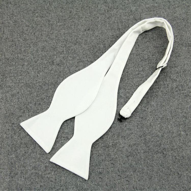 Men&#39;s Wedding Flat Head Tie 5 Cm Monochrome Streamer