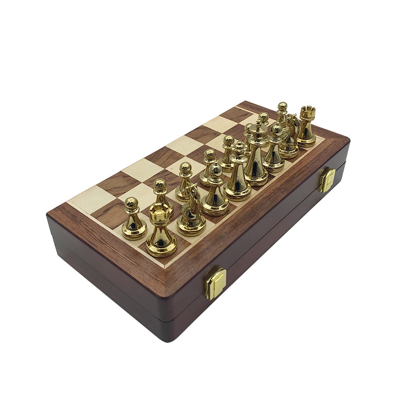 Chess Match Special High-end Gift Box Set Solid Wood Folding Board Large Pieces Chess