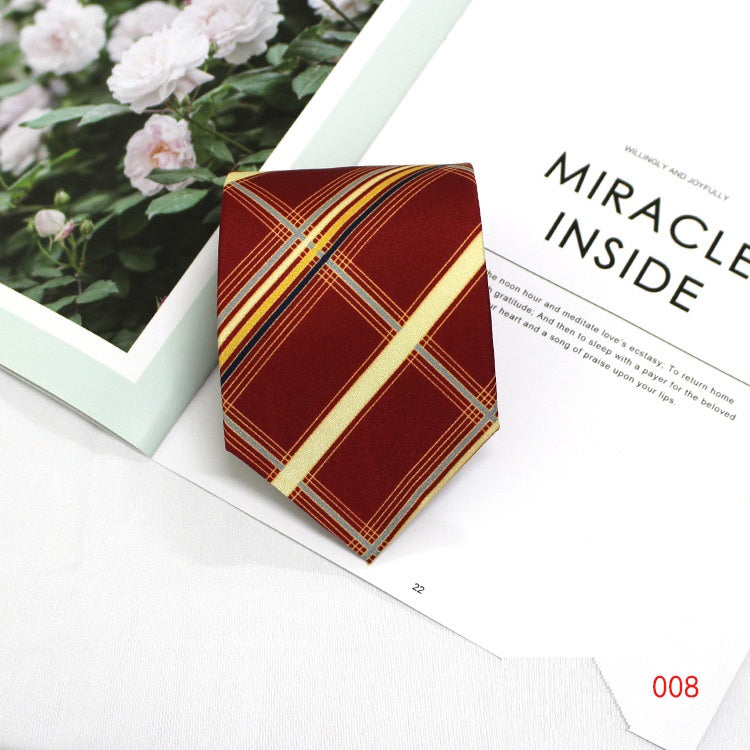 Casual Men&#39;s Tie Business Formal Wear 9CM Printed British Style Polyester Yarn Tie