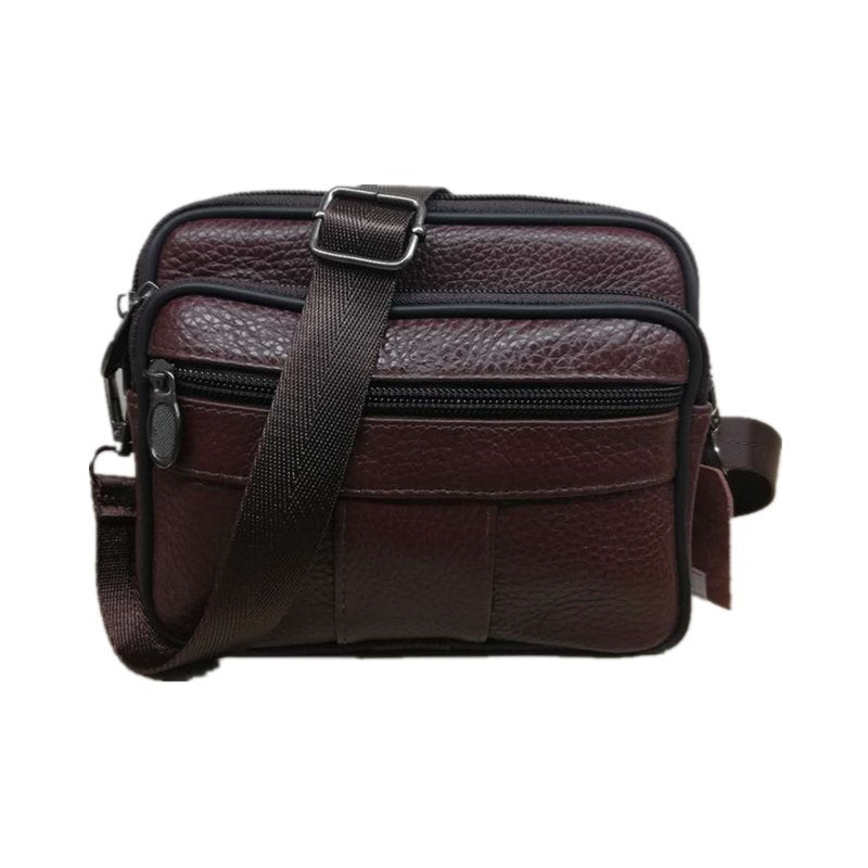Men&#39;s Genuine Leather Messenger  Top Layer Cowhide Shoulder Bag