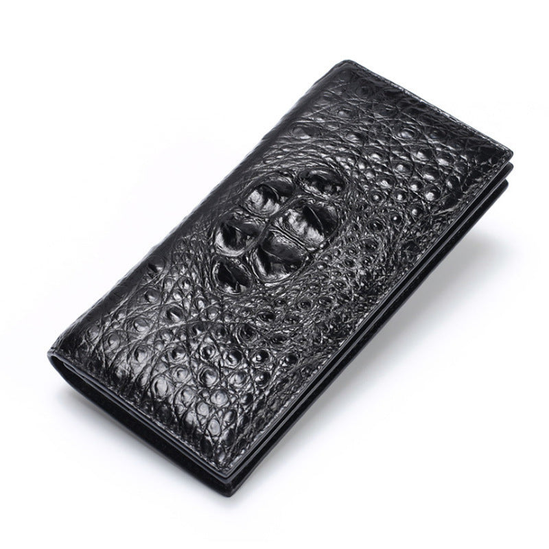 Crocodile Leather Wallet Cowhide Men&#39;s Multi Card Long Style