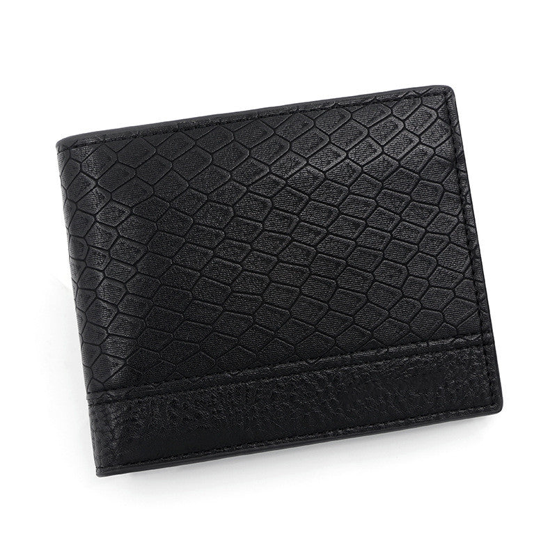 Men&#39;s Fashion Large Capacity Embossed Snake Pattern Wallet