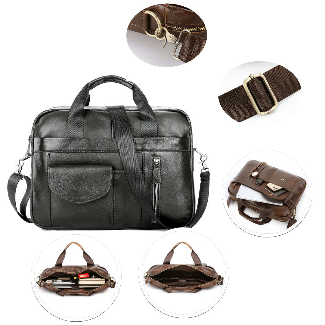Men&#39;s Portable One-shoulder Cross-body Briefcase