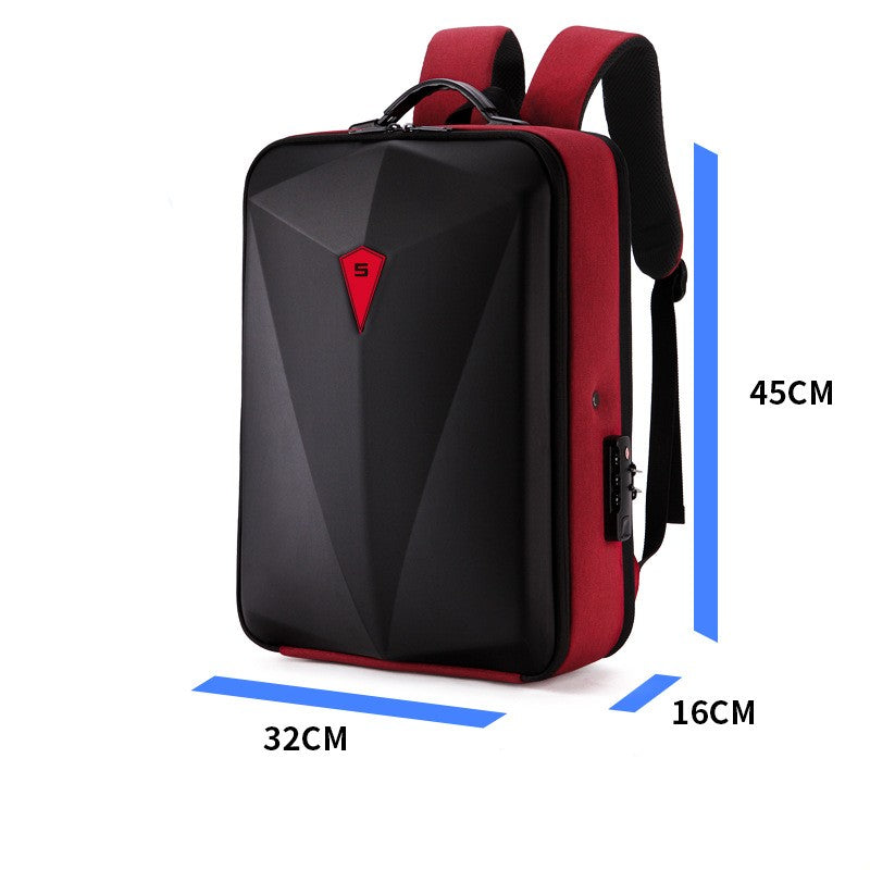 Alloy Frame Hard Shell Setting Men&#39;s Backpack