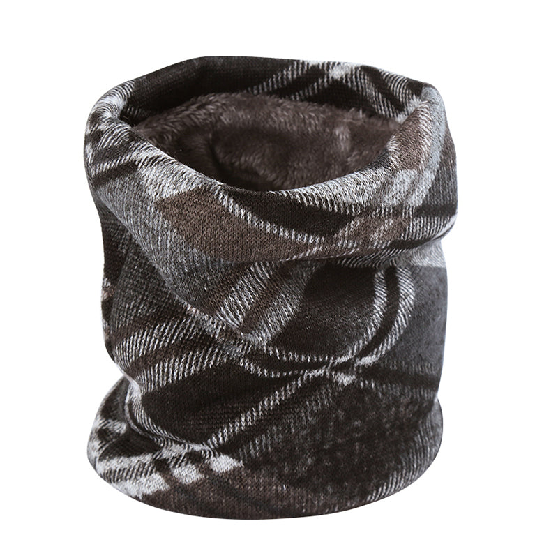 Men&#39;s Winter Warm Thickened Knitting Velvet Scarf