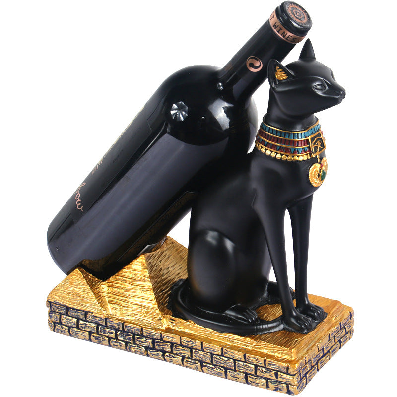 New Anubis God Creative Wine Rack Decoration Wine Rack Resin Candle Table Dining Room Retro Decoration