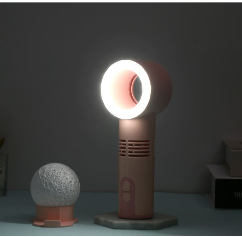 Portable Bladeless Fan USB Rechargeable Mini Cooler With LED Indicator