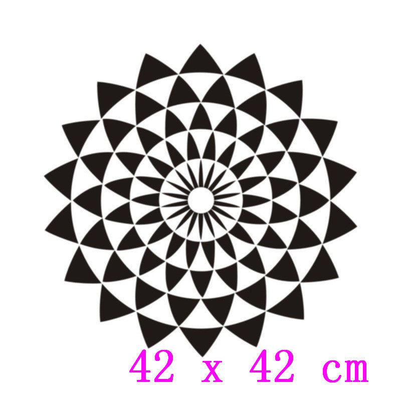 Geometric illusion lotus art wall sticker