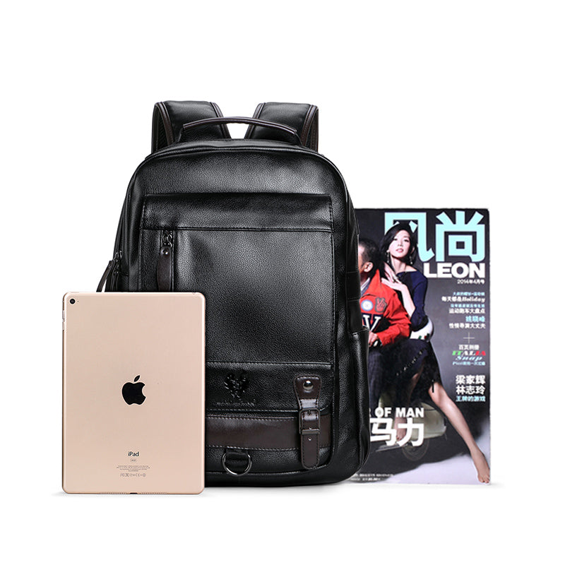 Men&#39;s Travel Leather Computer Backpack