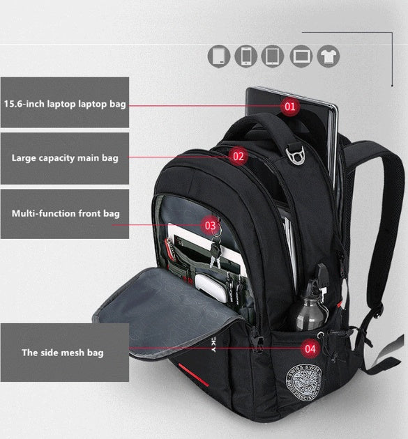 Men&#39;s Shoulder Anti-theft Multifunctional Backpack
