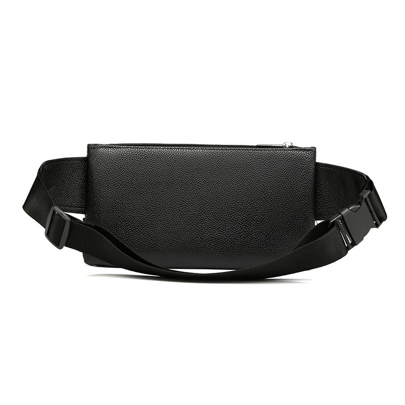 Men&#39;s Belt Bag Classic Solid Color PU Leather Waist Bag Outdoor Leisure Travel Fanny Pack Purse