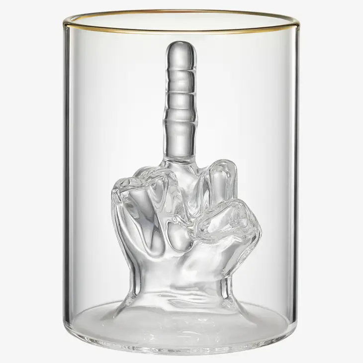 Middle Finger Gifts Whiskey Glass | Single | 3.4 oz