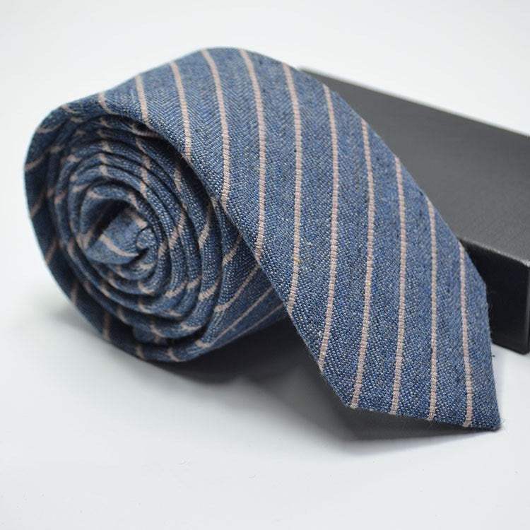 Wedding dress tie imitation wool plaid striped tie