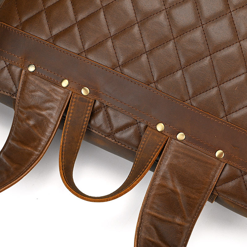 Men&#39;s Retro Backpack Crazy Horse Leather Schoolbag