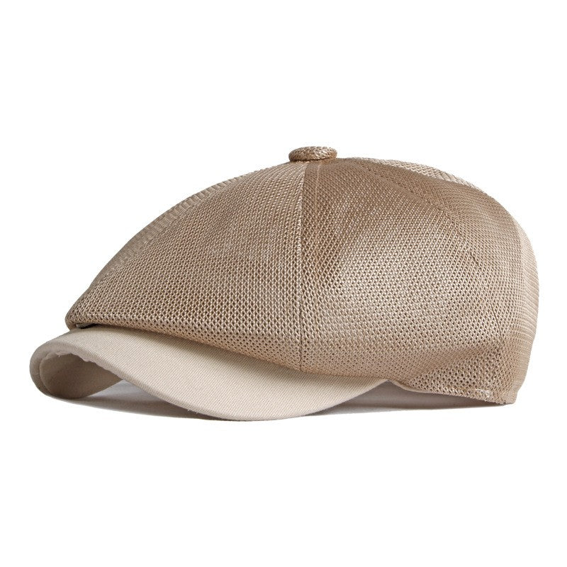 Hollow Mesh Octagonal Cap Men&#39;s Summer