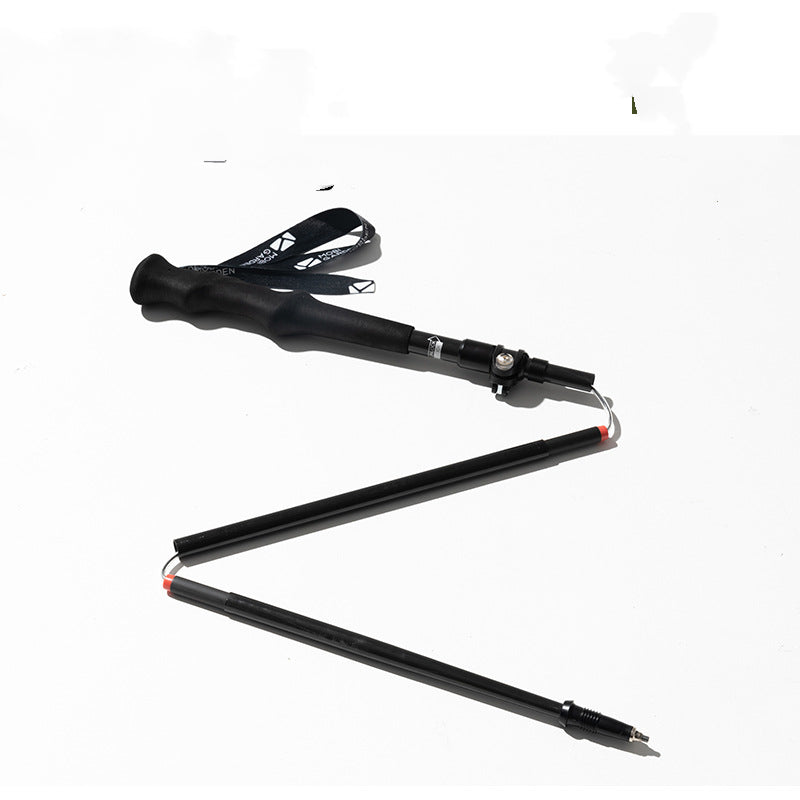 Carbon Fiber Straight Grip Travel Mountain Climbing Stick