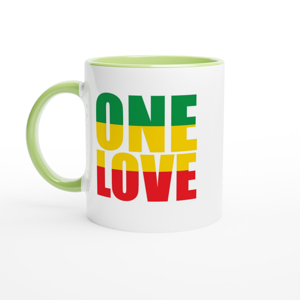 White 11oz Ceramic Mug with Color Inside