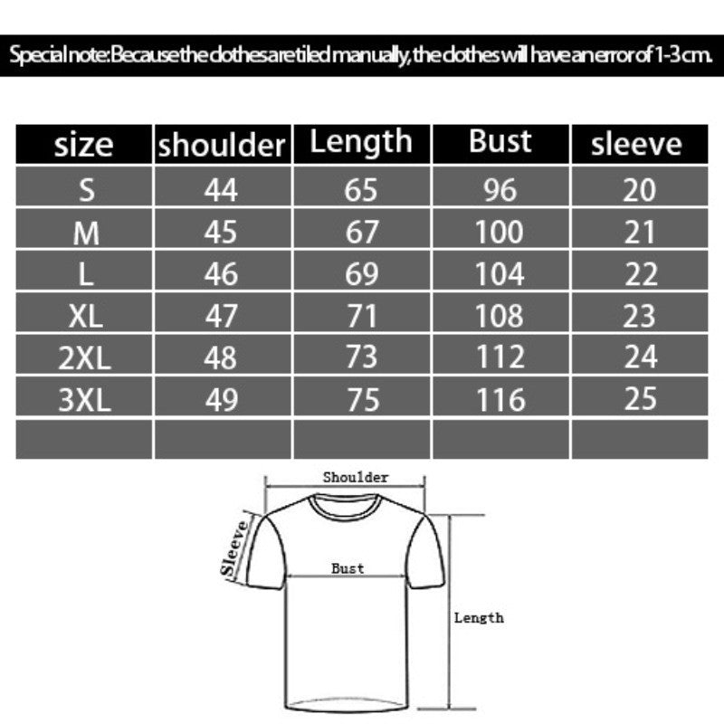 European And American Viking Double Axe Digital Printing Casual Round Neck Short Sleeves