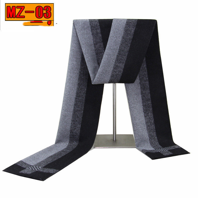 Men&#39;s warm winter thick plaid scarf