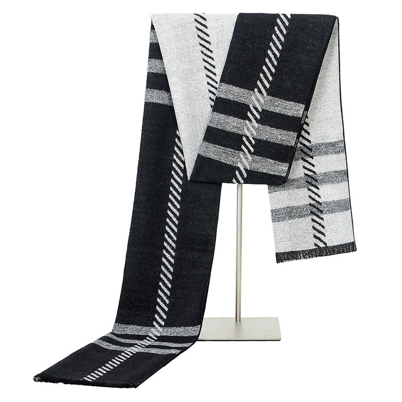 Men&#39;s Fashion Simple Brushed Warm Scarf
